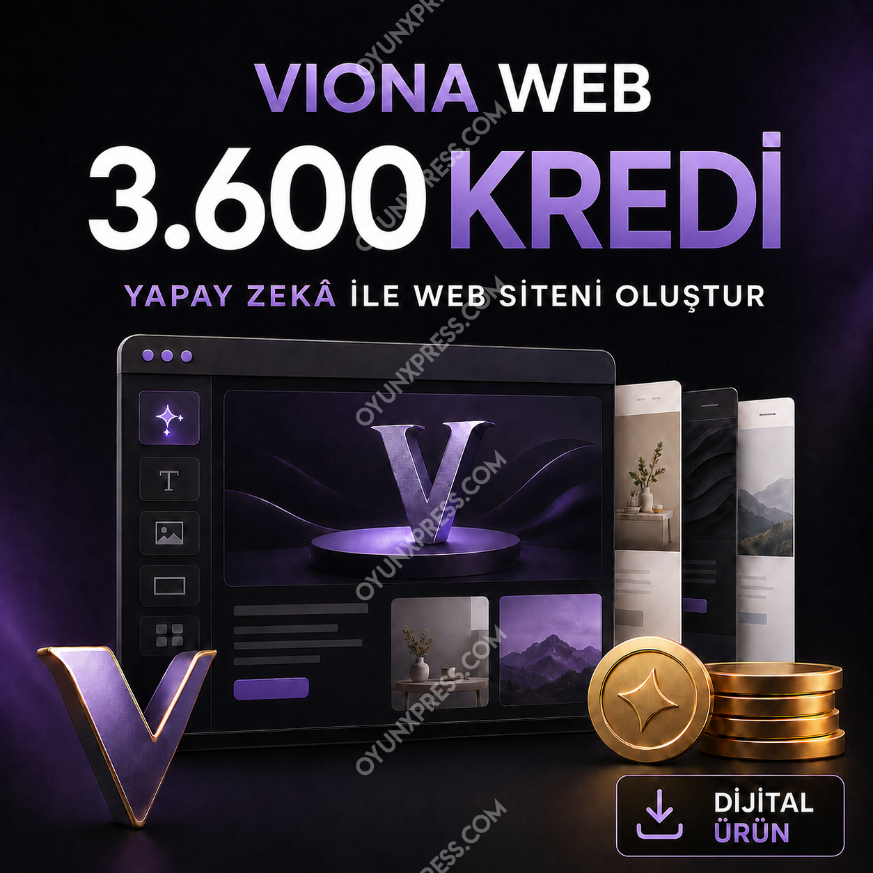 Viona Web Site Oluşturucu 3.600 Kredi
