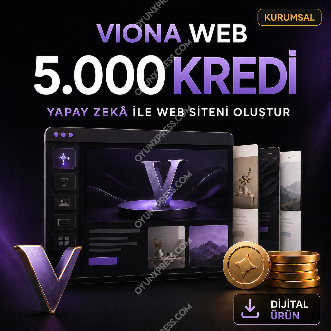 Viona Web Site Oluşturucu 5.000 Kredi – Kurumsal Paket